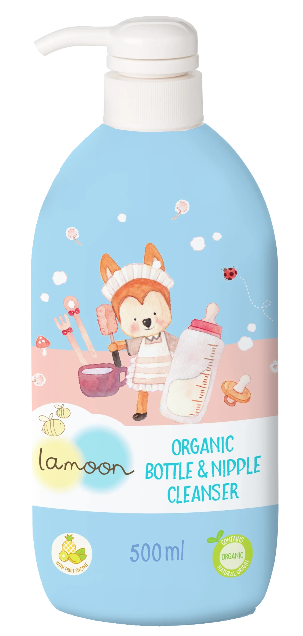 لامون – منظف عضوي للزجاجات والحلمات 500 مل